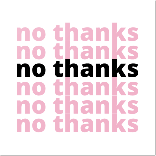 no thanks - breast pocket design Posters and Art